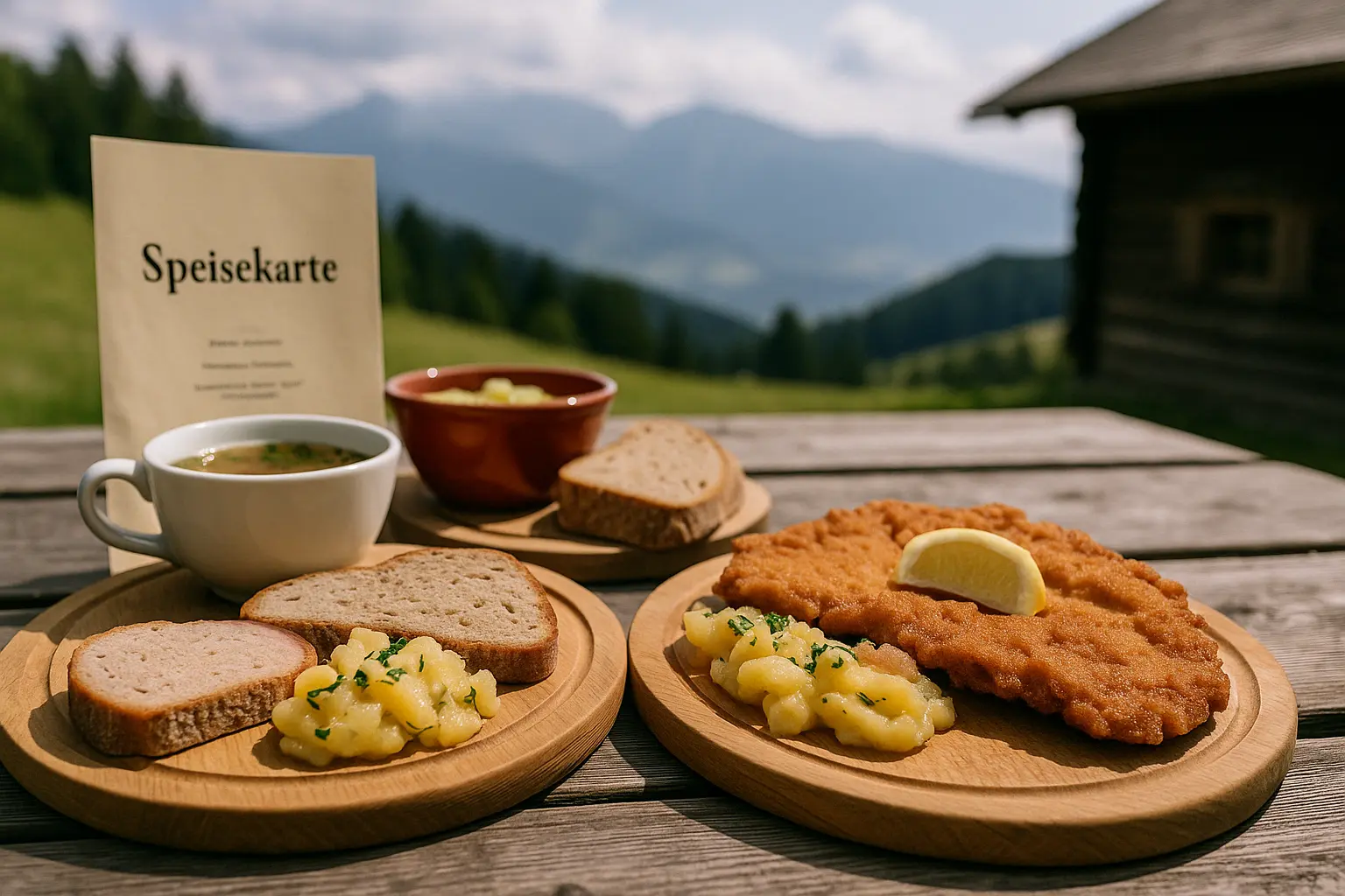 Aldranser Alm in Tirol Speisekarte